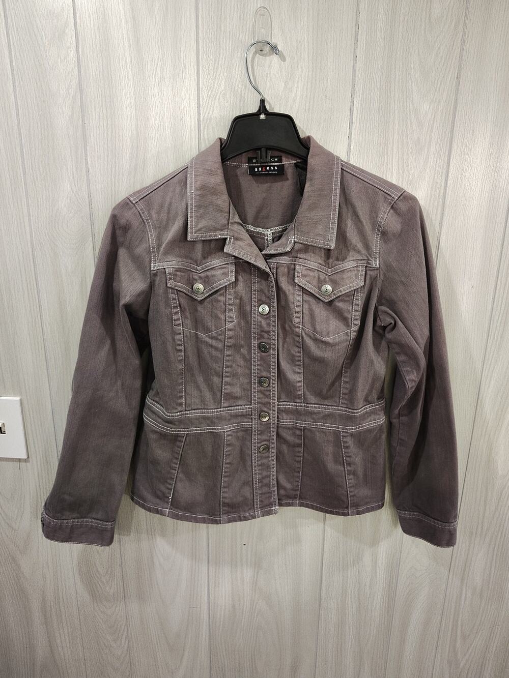 Women's Axcess A Liz Claiborne Company Size L Gray Jacket Night Out Alternative